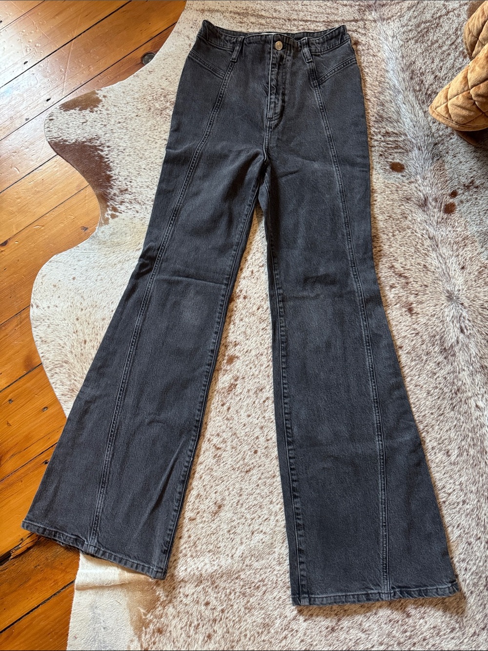 We The Free Black High-Rise Flare Jeans
